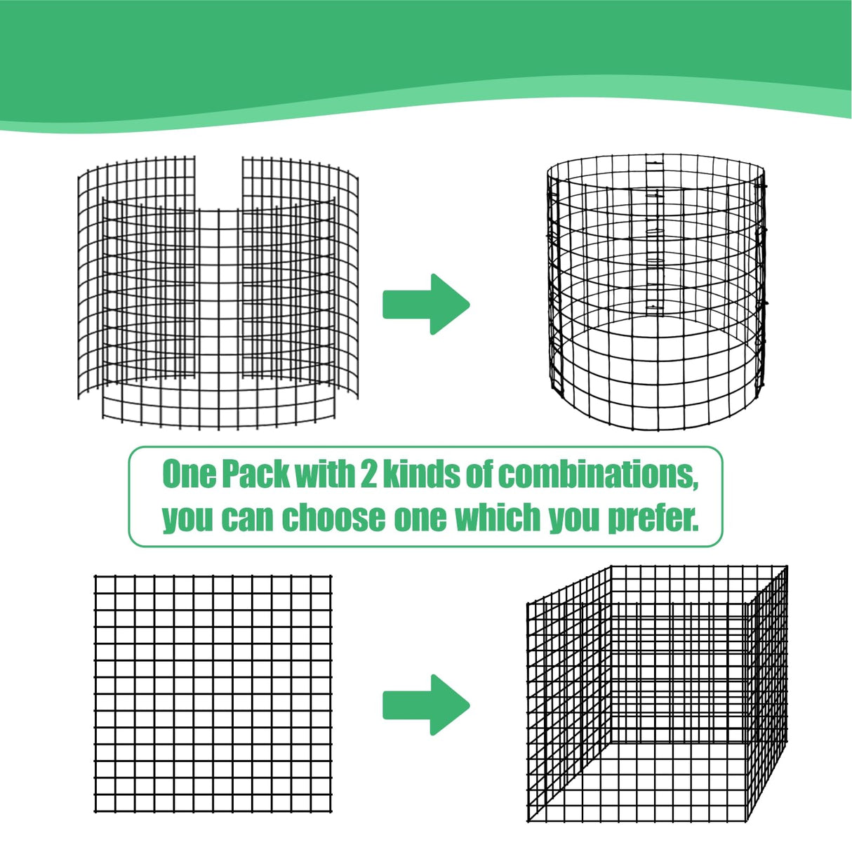Eunika 18 Pcs Round Plant Protector from Animals, 6 Pack 12" x 12"