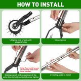 BlumWay 67 Inch Rotary Wheel Edge Trimmer, Rotary Shears, Manual Sidewalk Edgers, Length 23.6" to 67", Heavy Duty Stainless Steel Handle with Sharp Blades/Gloves