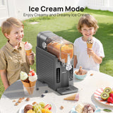Slushie Machine No Ice Needed, Slushy Machine for Home, Frozen Drink Maker with 6 Preset Programs for Margaritas, Frappés, Milk Shake and More, LED Display, Auto Clean, Grey, 1 Pack+6 Modes
