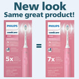 Philips Sonicare 4100 Rechargeable Electric Toothbrush, Advanced Plaque Removal, Pressure Sensor, Includes Brush Head Case, Deep Pink BD5004AZ