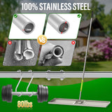 48x12 in Lawn Leveling Rake,Heavy-Duty Stainless Steel Landscape Rake