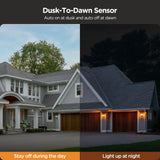 Vicstone Dusk to Dawn LED Flame Light Bulbs Outdoor, 4 Modes Flickering Light Bulbs with Upside Down Effect, E26 Fire Bulb for Halloween Christmas Party Patio Porch Home Indoor Decorations - 2