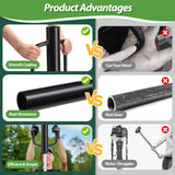 T Post Driver 12 LB, Fence Post Driver with Handles, Heavy Duty Metal Post Pounder for Wooden Posts U-Channels, 17 inch Steel Pile Driver for Farm Garden Orchard, Easy Use Fence Post Digger