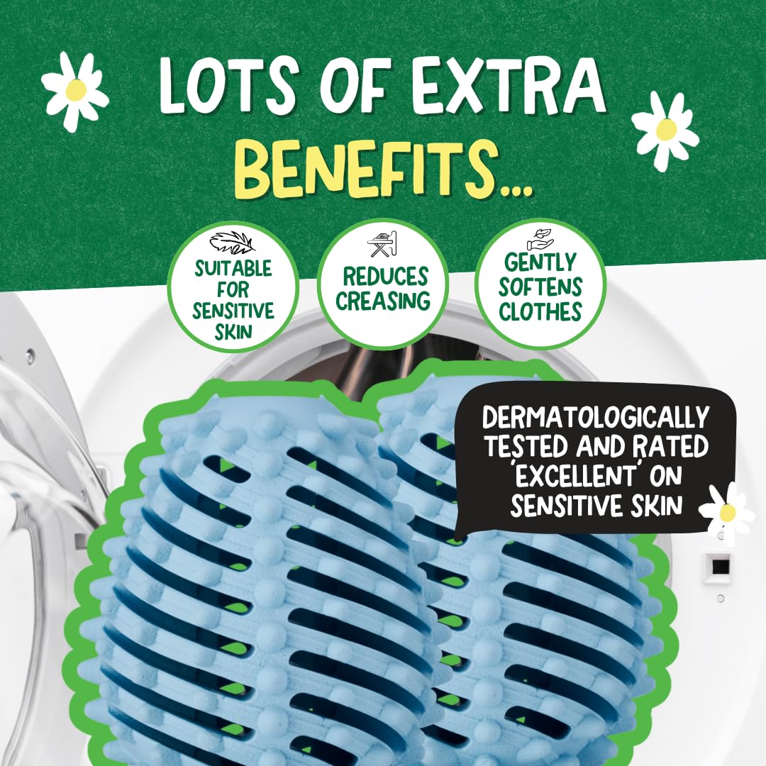 Ecoegg EEDE40FL Fresh Linen Scent Dryer Ball Solid 2 pk, 40, 2 Piece