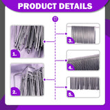 Swpeet 201Pcs U-Shaped Landscape Garden Stakes Staples and Plastic Fixing Gasket with Pick Hook Assortment Kit, Garden Lawn Landscape Staples for Irrigation Hoses, Fixed Fences, Artificial Turf Nails