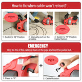 POPULO 20V Cordless Electric Drain Snake, 25Ft Replaceable Cable with 2.0Ah Battery, Extension Tube & Charger, Snake Drain Clog Remover Tool for Toilet, Floor Drain, Sink and Shower 3/4"-2" Pipe