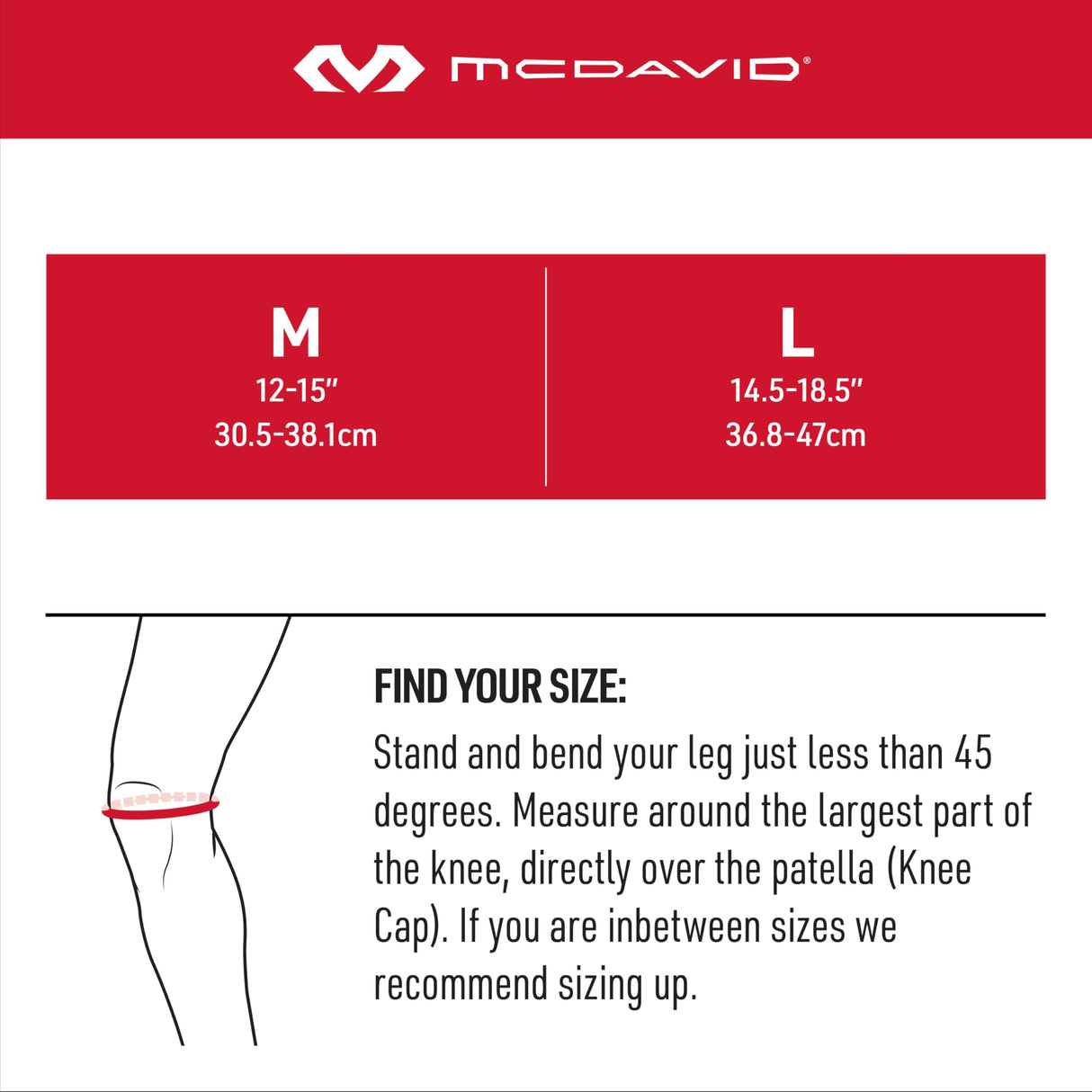 McDavid Knee Band for Knee Pain Relief, Support Brace Patella Tendon Knee Strap for Pickleball, Hiking, Soccer, Basketball, Running, Jumpers Knee, Tennis, Tendonitis, Volleyball & Squats