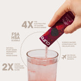 Cure Hydration | Plant-Based Electrolyte Drink Mix | No Added Sugar | FSA & HSA | Dehydration Relief Powder Made with Coconut Water | Non-GMO | Vegan | Pouch of 14 Packets - Berry Pomegranate