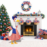 4th of July Porch Goose Outfits Patriotic Goose Costume for Outdoor Decor