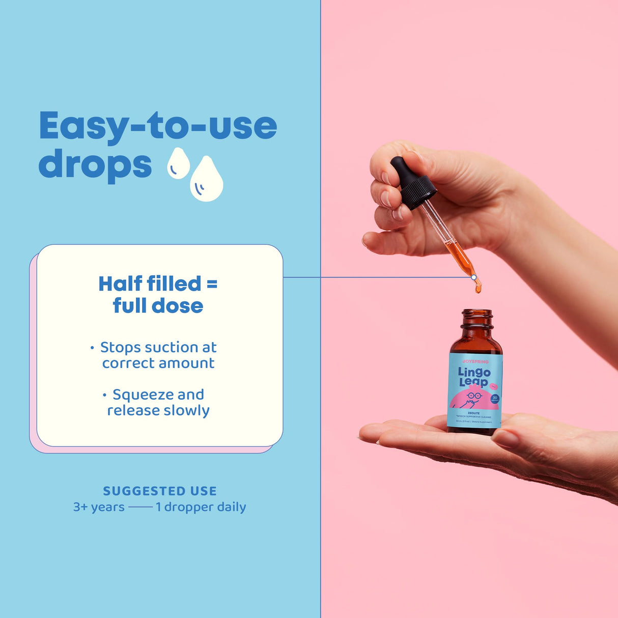 JoySpring Speech & Communication Support for Kids | Zeolite Supplement for Wellness | Supports Development & Learning | Made in USA