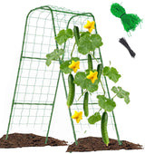 Cucumber Trellis for Raised Bed, U-Shape Garden Arch Metal Support for Climbing Plants, Metal Arch Plant Support Vegetables Trellis, Plant Support for Vine Outdoor (47x15.7in) NOT for Heavy Plant