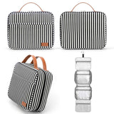 Bosidu Hanging Travel Toiletry Bag, Large Capacity Cosmetic Travel Toiletry Organizer for Women with 4 Compartments & 1 Sturdy Hook, Perfect for Daily Use/Christmas