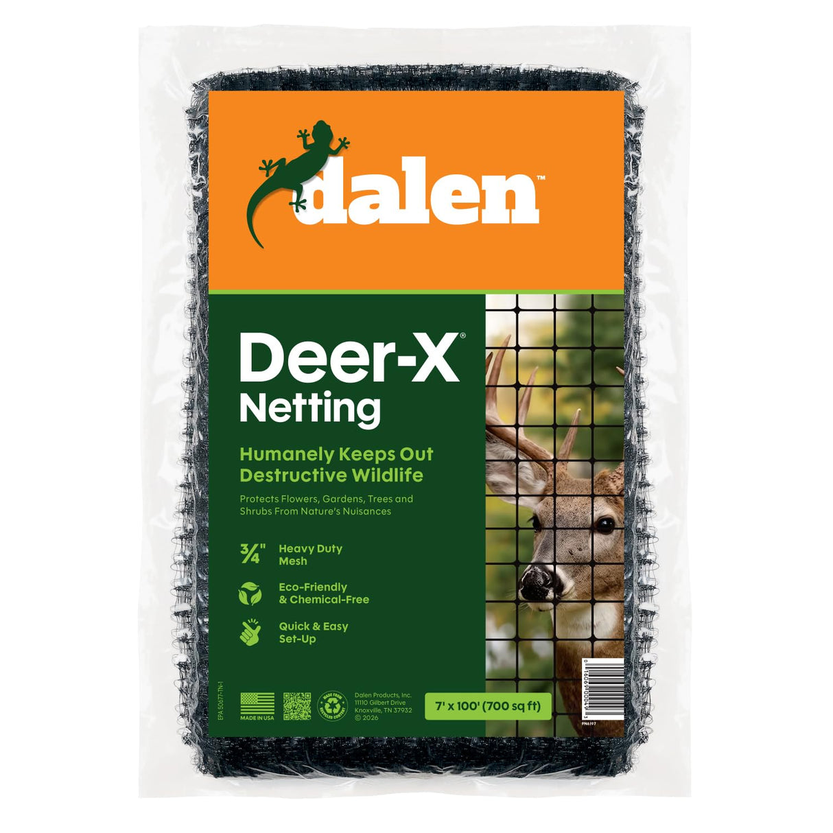 Dalen Deer-X Protective Netting for Gardens & Landscapes - 7 ft x 100 ft