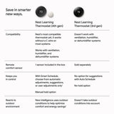 Google Nest Learning Thermostat (4th gen) + Nest Temperature Sensor (2nd gen) - Obsidian