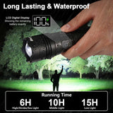 PHIXTON Rechargeable Flashlights 100000 High Lumens Long Range 3280 FT, Super Bright USB C LED Flashlight Long Lasting 15 Hours, Powerful Multifunctional Strong Flash Lights, for Camping