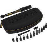 LEXIVON Bike Torque Wrench 1/4-Inch Dr. 15-Piece Kit | 72-Tooth Gear, Dual-Direction Click Type 2~26 Nm / 17.7~230.1 in-lb (LX-191)
