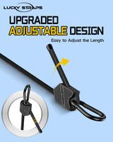 8 Pcs 48 Inch Adjustable Carabiner Bungee Cords with Hooks, Easy to Adjust from 7" to 48", Black Bungee Straps with UV-Resistance & Superior Elasticity for Cargo, Bike, Luggage, Carts, Truck, etc