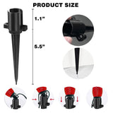 Dazzle Bright 5.5 Inch 100 Pcs C9 Christmas Light Ground Stakes for Outdoor Decor - Black Plastic Spikes for Lawn, Garden, Patio