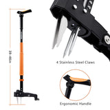 MORAIS Weed Puller Tool, Stand Up Weed Puller Heavy Duty Garden Tool with 4-Claw Steel Head, 39"-46" Retractable Handle & Easy-Eject Mechanism, Easily Remove Weeds Without Bending, or Kneeling