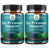 Eye Pressure Support with Bilberry Extract - Vegan Eye Health Supplement for Adults For Ocular Pressure Relief with Saffron Ginkgo Niacin and More Vitamins Vision Support (2 Month Supply)
