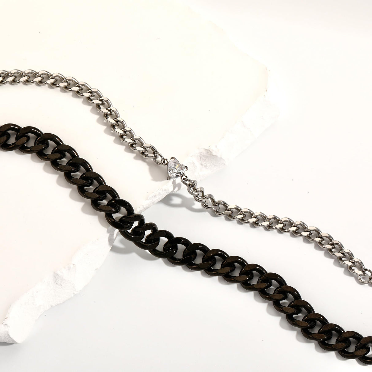 GLEZZA Matching Bracelets for Couple, Cuban Chain Gifts for Anniversary