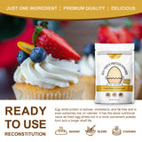 Orgnisulmte Egg White Protein Powder 8 Oz, Pasteurized Dried Egg Whites Protein, Gluten-Free, Non-GMO, Unflavored, Free Range High Whip for Baking, Desserts 227g