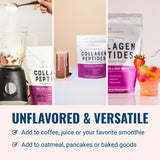 Collagen Peptides Powder - Naturally-Sourced Hydrolyzed Collagen Powder - Hair, Skin, Nail, and Joint Support - Type I & III Grass-Fed Collagen Supplements for Women and Men - 41 Servings - 16oz