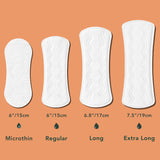 Rael Panty Liners for Women, Organic Cotton Cover - Long Pantiliners, Light Absorbency, Unscented, Chlorine Free (Long, 80 Count)