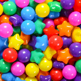 STARBOLO Ball Pit Balls - 200 Bulk Mixed Rainbow Stars Crush Proof Plastic Children's Toy Balls Star Ocean Balls for Birthday Party Christmas Water Toy Indoor Outdoor