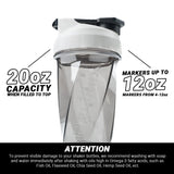 HELIMIX 1.5 Vortex Blender Shaker Bottle Holds Upto 20oz | No Blending Ball or Whisk | USA Made | Portable Pre Workout Whey Protein Drink Shaker Cup | Mixes Cocktails Smoothies Shakes | Top Rack Safe