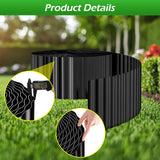 Garden Edging 0.06" Corrugated Metal 6" x 20', Galvanized Steel Border