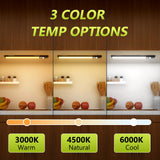 Mpotmiy 6 Pack 10" Under Cabinet Lights with Digital Display,52 LED Rechargeable Motion Sensor Light Indoor,3 Color Temperatures, Magnetic Dimmable Closet Lights, Under Counter Light for Kitchen