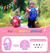 PROHEAR 032 Kids Ear Protection - Noise Cancelling Headphones Ear Muffs for Autism, Toddlers, Children - Pink