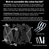 DELUMEE Powerful Solar Exhaust Fans, with Dual Install-Free 30W Solar Panels, Cloudy Days Working, Waterproof Solar Powered Cooling Fan for Ventilation in Greenhouse, Pet House, Chicken Coop, Garage