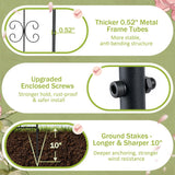 HIHADUUM 2 Pack 70.8" H x 19.7" W Arched Metal Garden Trellis for Climbing Plants Outdoor - Tall Rust-Resistant Decorative Climbing Rose Trellis Perfect for Roses, Vines, Vegetables, Flowers, Black