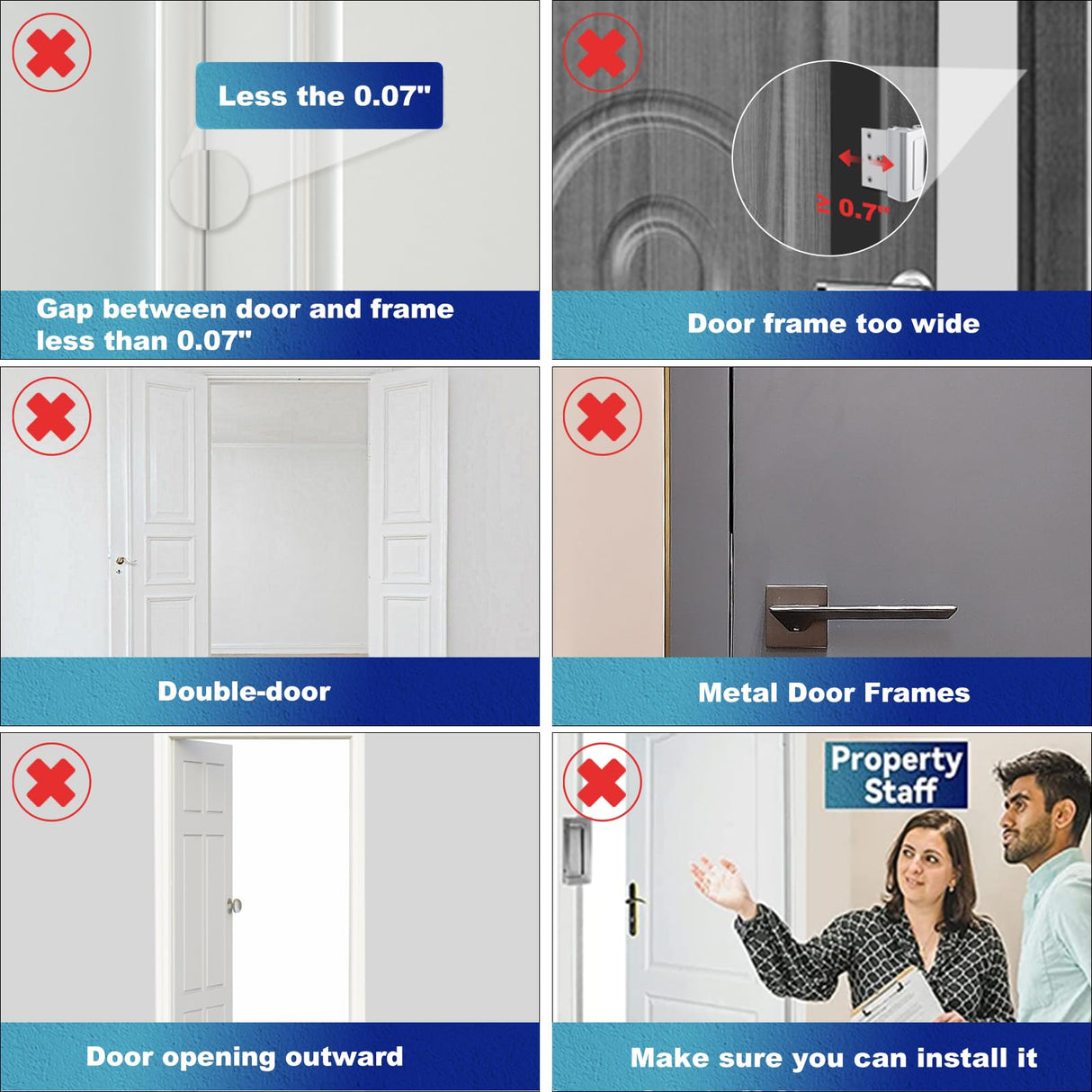 2Pack Door Reinforcement Lock Withstands 800lbs of Force - White Extra Proof Door Lock for Kids Safety Drilling Required,Prevents Unauthorized Entry,Add a Door Security Locks for Home Safety & Privacy
