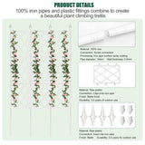 WellSign 63 Inch Metal Pipe Garden Trellis for Climbing Plants Outdoor