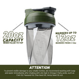 HELIMIX 1.5 Vortex Blender Shaker Bottle Holds Upto 20oz | No Blending Ball or Whisk | USA Made | Portable Pre Workout Whey Protein Drink Shaker Cup | Mixes Cocktails Smoothies Shakes | Top Rack Safe
