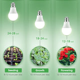 Briignite Full Spectrum LED Grow Light Bulbs, A19 Shape, E26 Base, 11W, 100W Equivalent, 6 Pack for Indoor Plants & Seed Starting