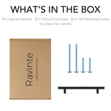 Ravinte 18 Pack 8-13/16 Inch Cabinet Handles Matte Black Stainless Steel Kitchen Drawer Pulls Cabinet Pulls 8-13/16"Length,6-1/4" Hole Center
