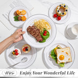 WDF Partyware 350Piece Silver Plastic Dinnerware Set for 50 Guests - Silver Plastic Plates with Cutlery Include:50Dinner Plates-50Dessert Plates-50Pre Rolled Napkins with Silverware for Christmas