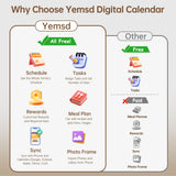 15.6" Digital Calendar Wall Touch Screen, Chore Chart, Photo Frame, Bases