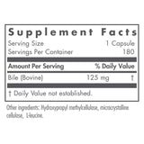 Nutricology Ox Bile 125 mg - Ox Bile Supplements for No Gallbladder, Digestive Enzymes for Liver, Fat Digestion Support, Hypoallergenic Gallblader Supplements - 180 Count