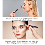 ENERGY Angled Flat Concealer Brush Under Eye Concealer Nose Contour Brush for Bronzer Liquid Foundation Cream Cosmetic Press Powder Concealer Palette Blending Buffing Stippling Brush Small 370S