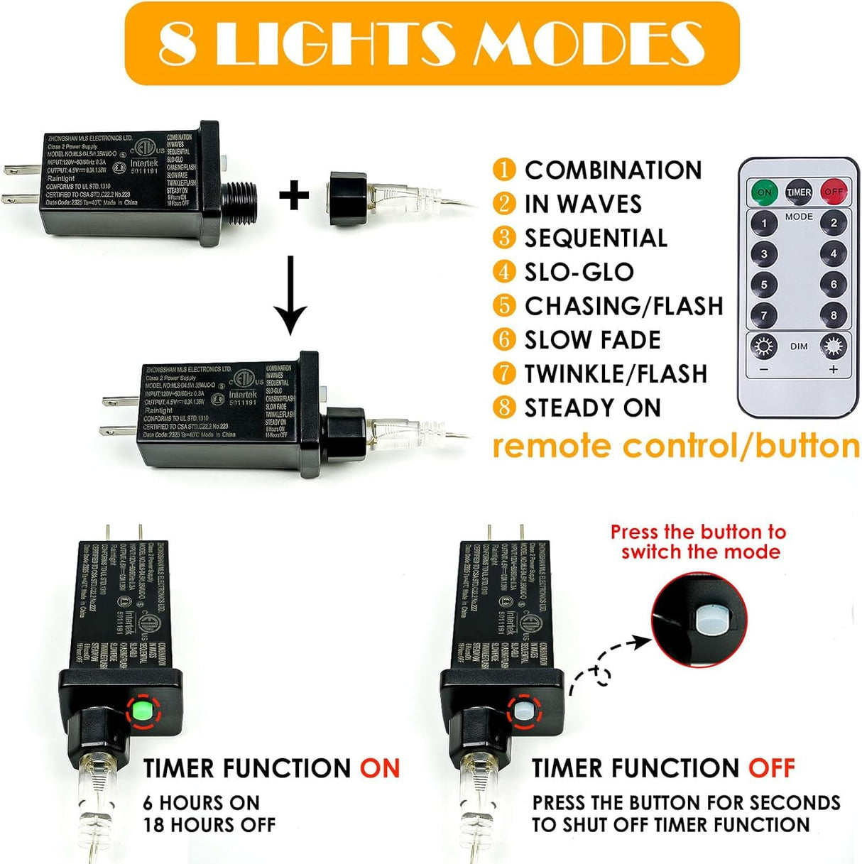 Extra Long 99Ft 300 LED Fairy Lights Plug in with Remote, Waterproof String Lights Outdoor & Indoor 8 modes with Timer, Twinkle Light for Girl's Room Garden Birthday Christmas Decorations (Warm White)