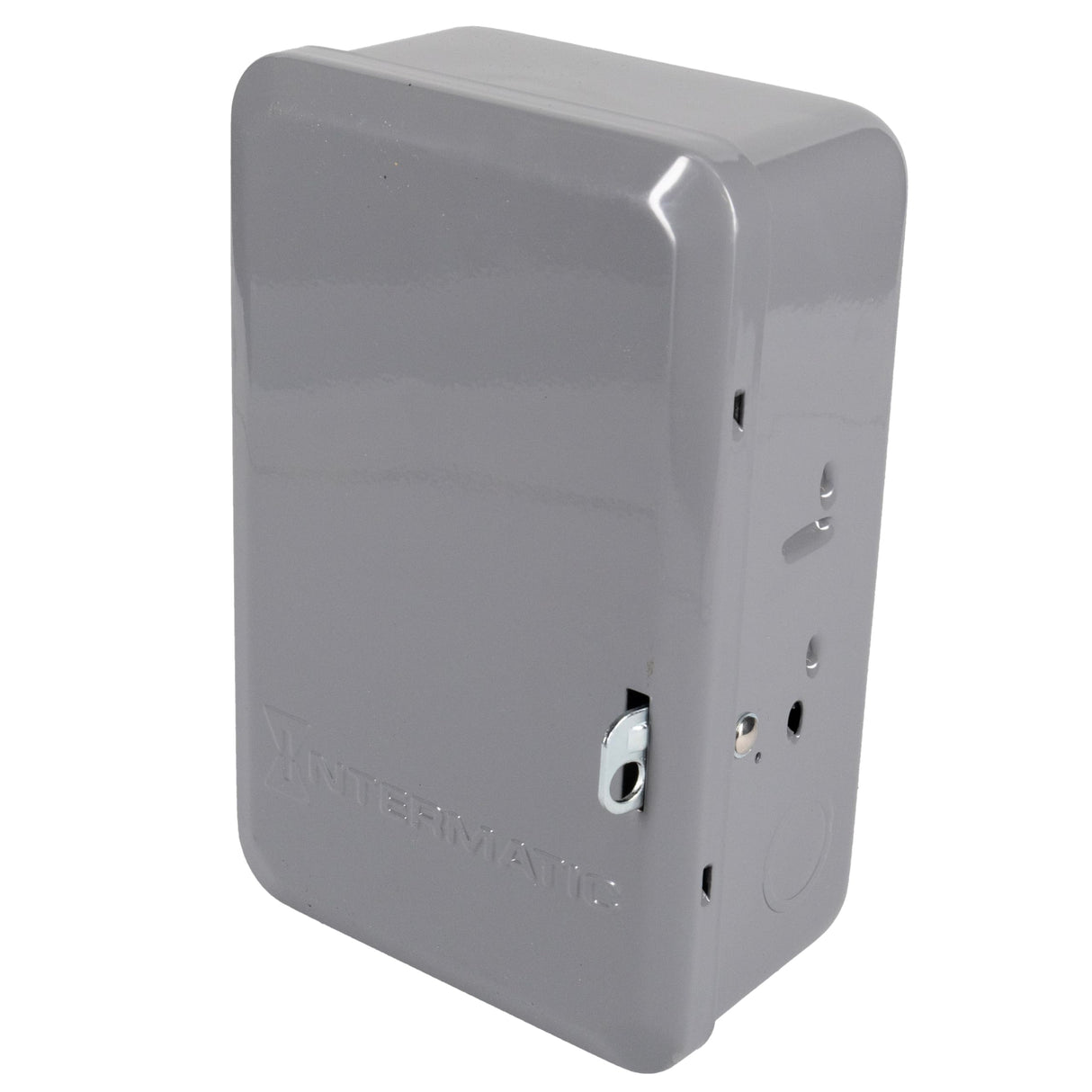 Intermatic T104 24-Hour Mechanical Timer Switch - 208–277 VAC, DPST, Indoor Metal Enclosure, Heavy-Duty, Manual Override, 40 Amp - Ideal for Lights, Pumps, Fans, and HVAC Systems