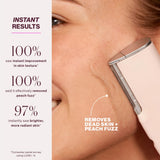 DERMAFLASH LUXE+ Sonic Dermaplaning Tool for Face Peach Fuzz Removal, Anti-Aging and Exfoliation, Icy Pink