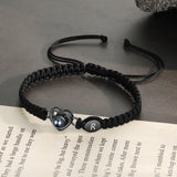 Aiemghsde Custom Bracelets with Picture inside, Personalized Gifts for Men Women, Picture Bracelet Personalized Photo ProjectionBracelet Memorial Gifts for Loved One (Black), adjustable