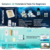 iland Crafts for Adults Women Creative Teen Crafts for Girls Ages 15-18 Great Ocean Resin Art Kit UV Resin Art Projects of DIY Artist Crafting Gifts Unique Gifts for Women on Christmas Romantic