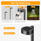 Ahaorigin 12 Pack Solar Pathway Lights Outdoor, 12 Brighter LED Solar Lights Outdoor Waterproof, Up to 12 Hrs Modern Path Light for Yard Garden Walkway Driveway Lawn, Cool White